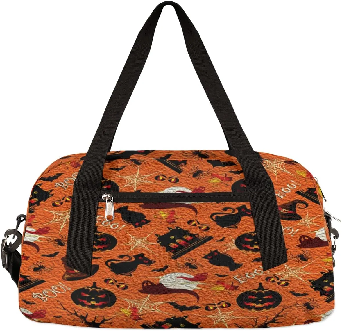 Halloween Pattern Kids Duffel Bag for Girls Boys Teens, Halloween Oil Painting Dance Bag Overnight Small Duffel Bag Carry On Weekend Sports Gym Travel Bag for School Practice Gymnastics Ballet
