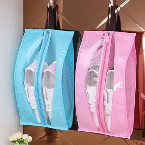 Hanging Shoe Organizer, Portable Shoe Storage Bag, Waterproof Oxford Cloth Shoes Storage Bag, Transparent Shoe Bags, Large Capacity Colorful Travel Shoe Bag, Travel Portable Sorting Pouch