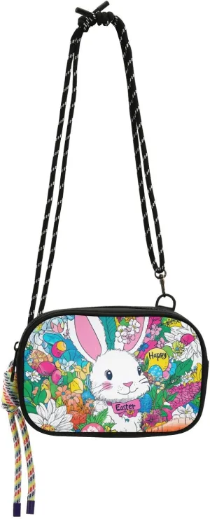 Happy Easter Bunny Carrots Lily Daisy Egg Womens Purses Crossbody Mens Trendy with Adjustable Strap Purses Have a meal