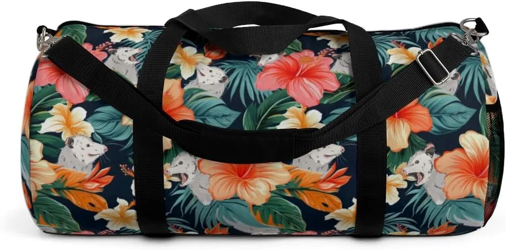 Hawaiian Tropical Opossum Possum Weekender Overnight Gym Duffel Bag Humor Wildlife Rehabber Animal Lover Gift Teacher