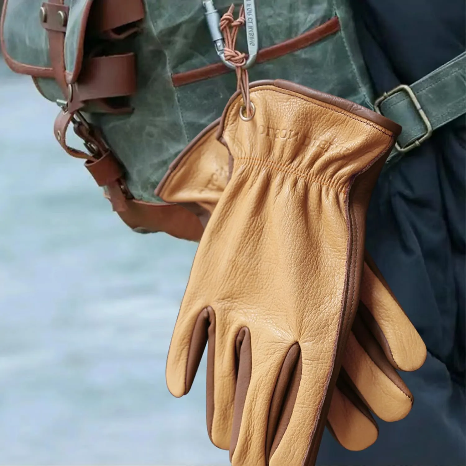 Heavy Duty leather work Gloves,Safety Cowhide Leather Garden Working Gloves for Men/Women,Driving,Yard work