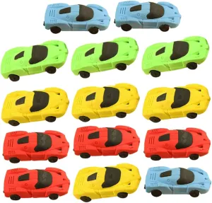 Hemoton Lovely Cartoon Racing Eraser Sets 36pcs Car Shape Erasers for Student and School Supplies