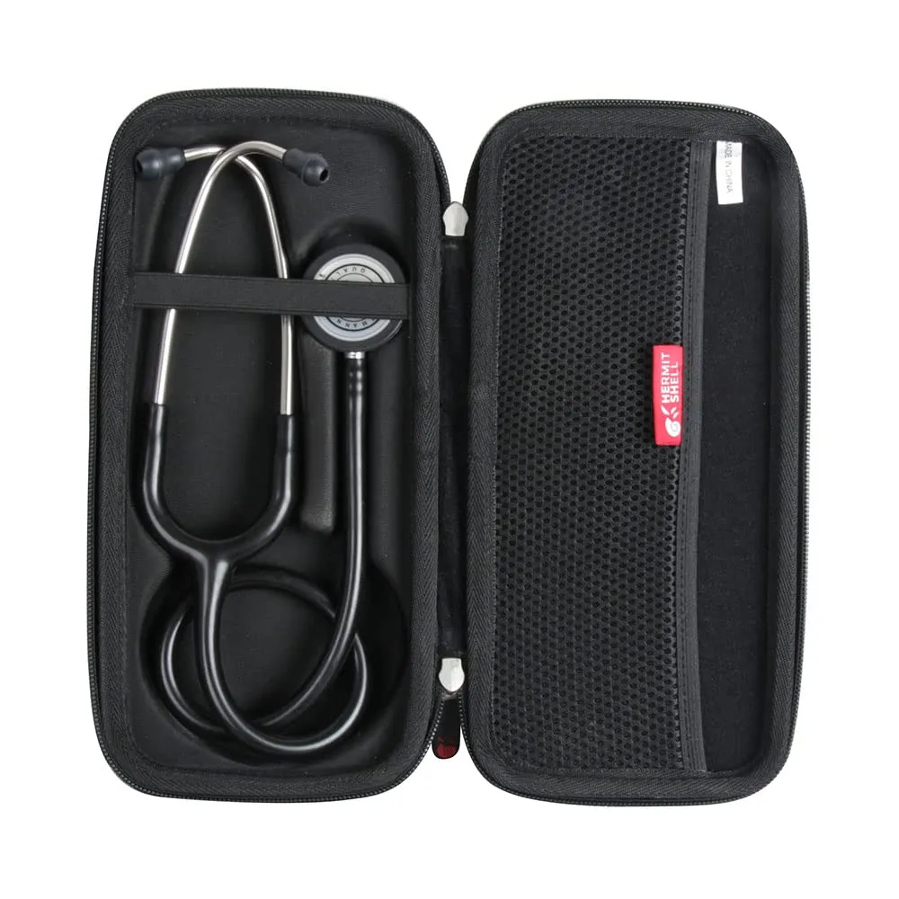 Hermitshell Travel Case for 3M Littmann Classic III Monitoring Stethoscope (Black)