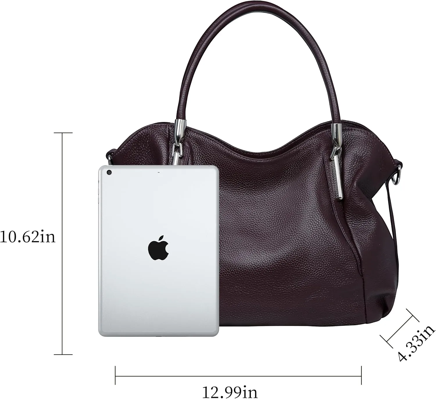 HESHE Genuine Leather Purses and Handbags for Women Shoulder Bags Tote Handbag Ladies Designer Hobo Satchel Crossbody Bag