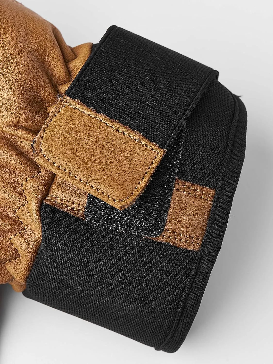 Hestra Mens Mens Ski Gloves: Fall Line Winter Cold Weather Leather 3-Finger Mittens