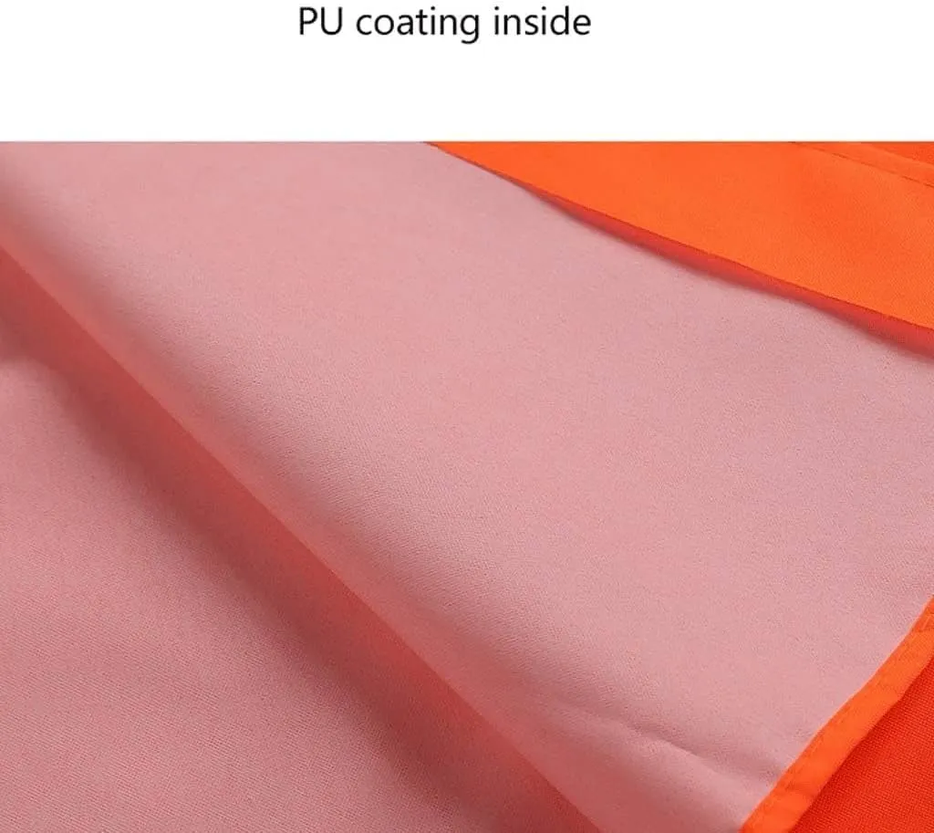 Hi Vis Vests, Orange Reflective Suit, Safety Jacket Waterproof High Visible Light Long Overalls Reflective Safety Vest