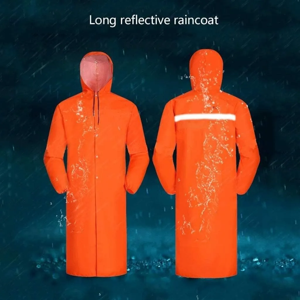 Hi Vis Vests, Orange Reflective Suit, Safety Jacket Waterproof High Visible Light Long Overalls Reflective Safety Vest