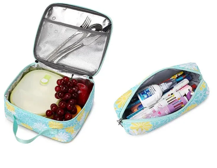 High Quality Bright Floral School Bag Set