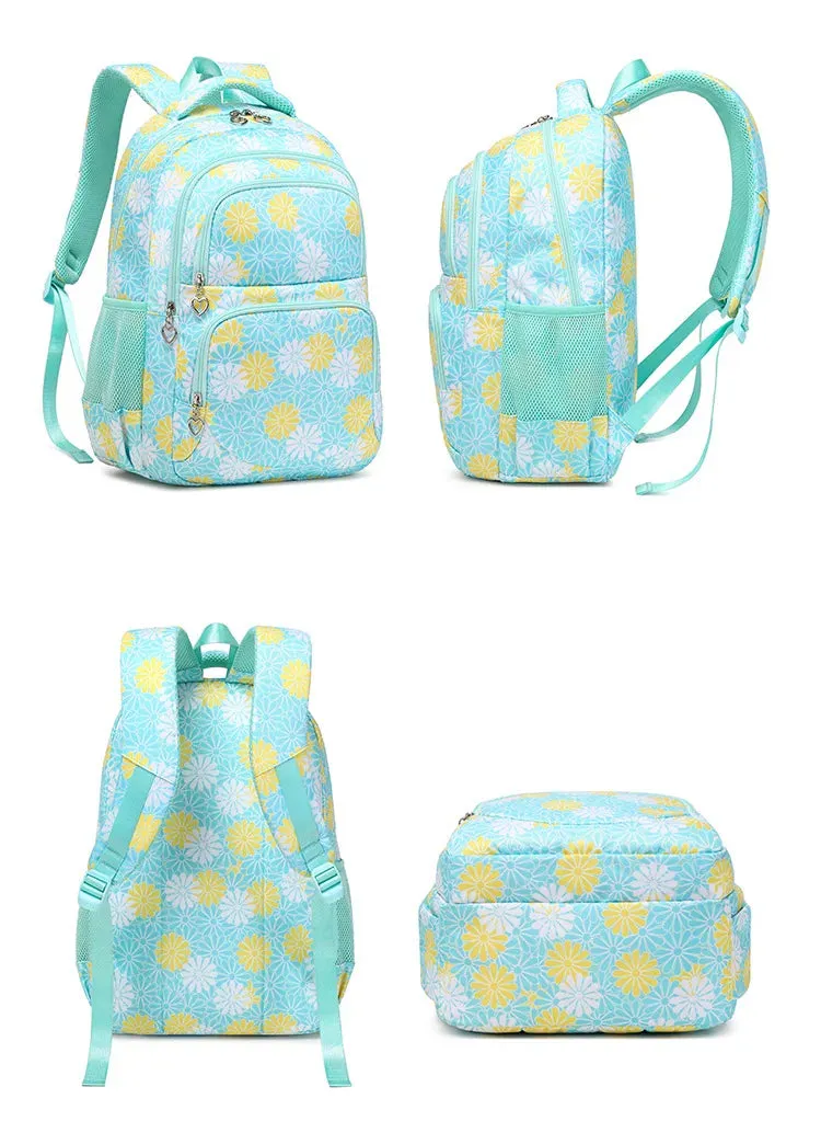 High Quality Bright Floral School Bag Set
