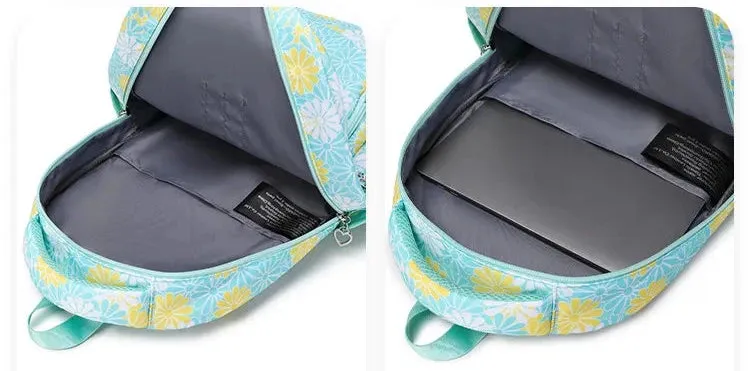 High Quality Bright Floral School Bag Set