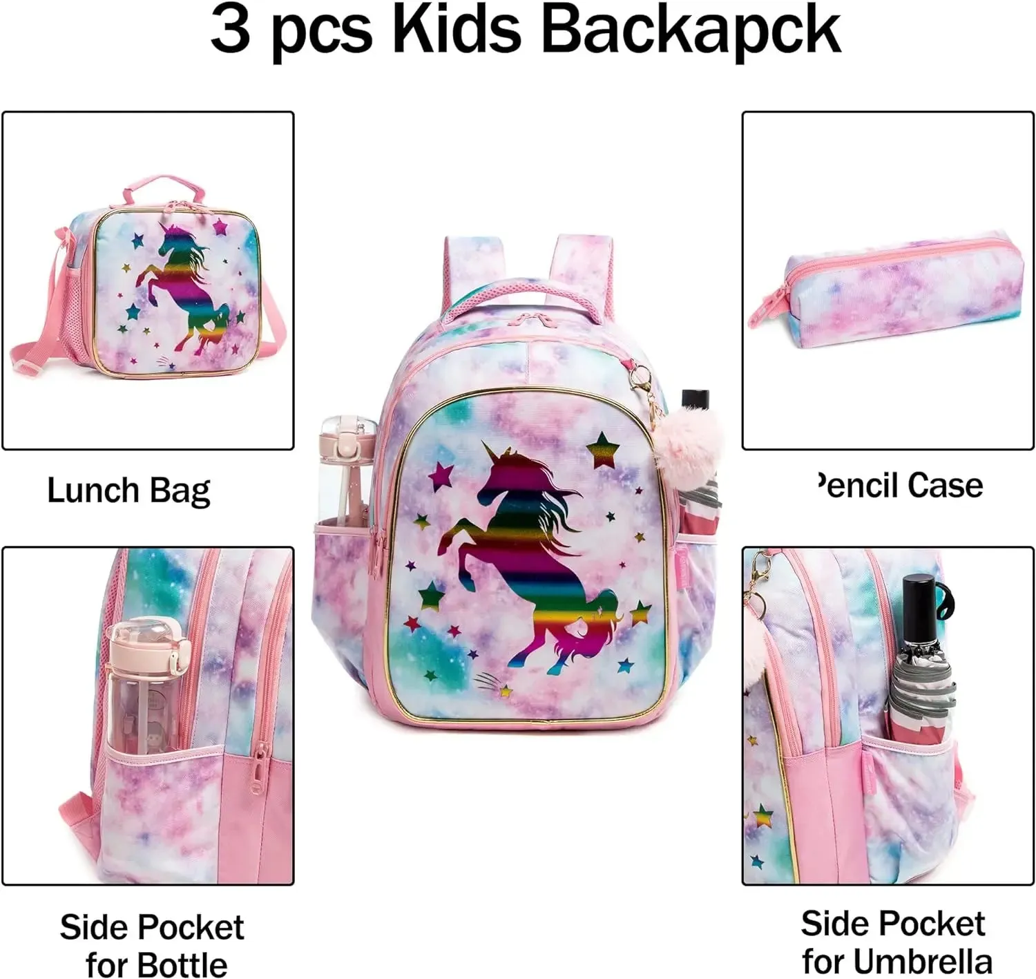 High Quality Unicorn School Bag Set