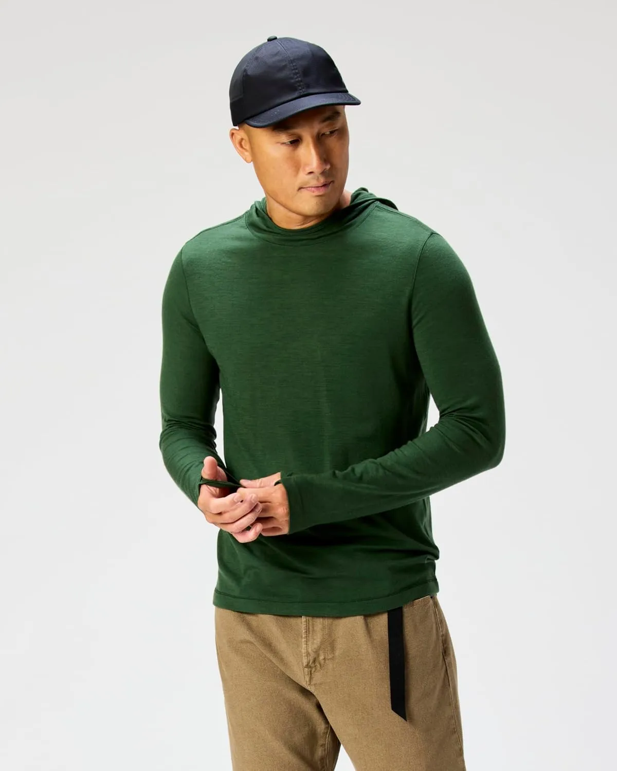 Huckberry Proof 72-Hour Merino Wool UPF Hoodie, Mens Merino Wool Hoodie with Sun Protection, Anti Odor