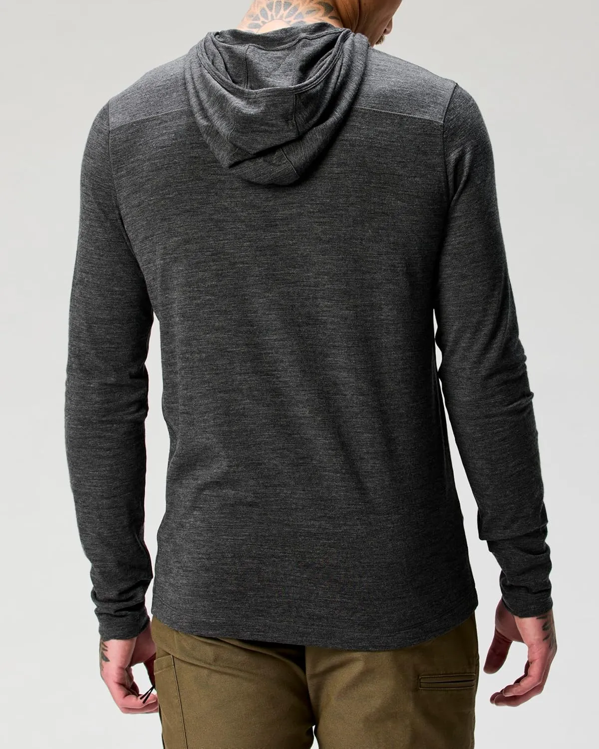 Huckberry Proof 72-Hour Merino Wool UPF Hoodie, Mens Merino Wool Hoodie with Sun Protection, Anti Odor