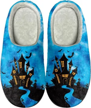HUIACONG TPR Sole Men Women Indoor/Outdoor Slippers Fuzzy Unisex House Shoes