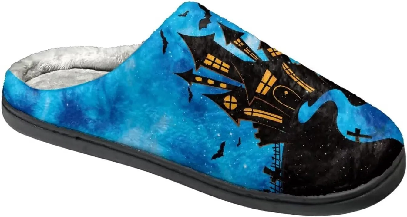 HUIACONG TPR Sole Men Women Indoor/Outdoor Slippers Fuzzy Unisex House Shoes