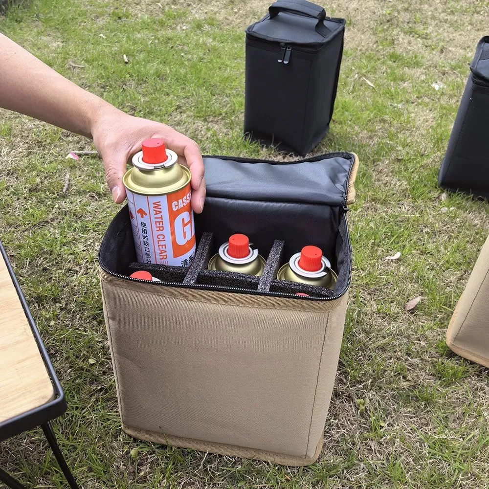 HXBER Camping Gas Tanks Storage Bag Portable Fuel Cylinder ive Case Camp Light Carrying Bag Anti-Collision for Outdoor Cooking Camping Picnic