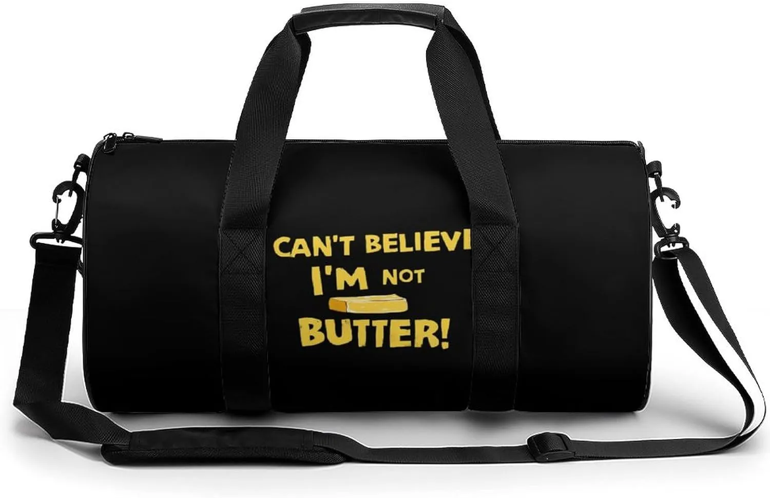 I Can't Believe I'm Not Butter! Compact Gym Bag Travel Duffel Bags Lightweight Foldable Sports Tote Gymbag