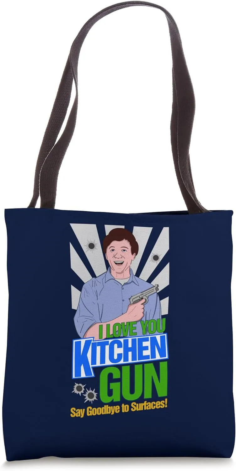 I Love You Kitchen Gun! - Say Goodbye to Surfaces Tote Bag