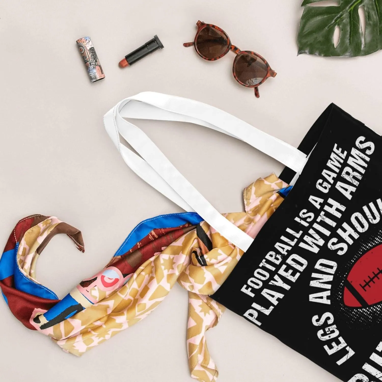 I'd Rather Be In Hawaii Canvas Tote Bag for Women Reusable Grocery Shoulder Bags Shopping Handbags