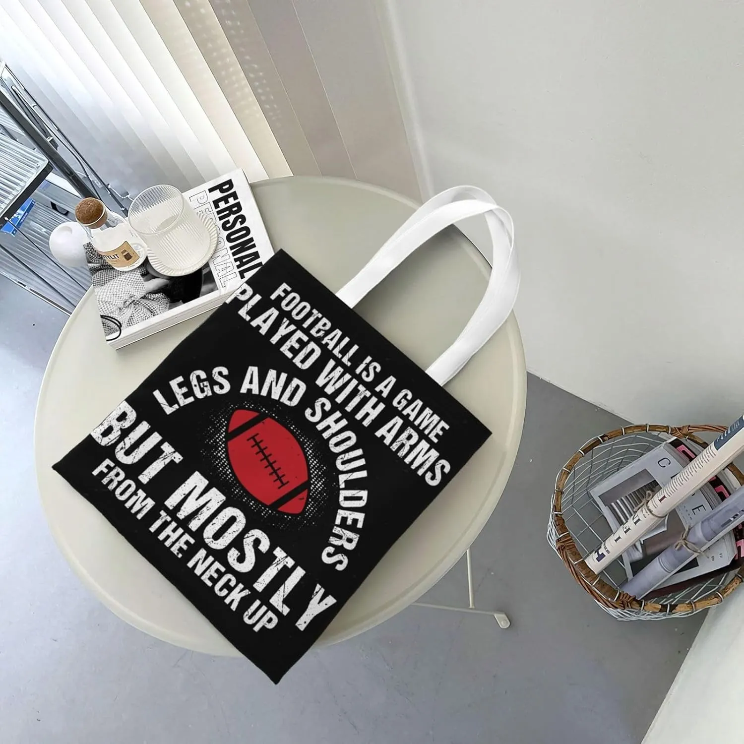 I'd Rather Be In Hawaii Canvas Tote Bag for Women Reusable Grocery Shoulder Bags Shopping Handbags