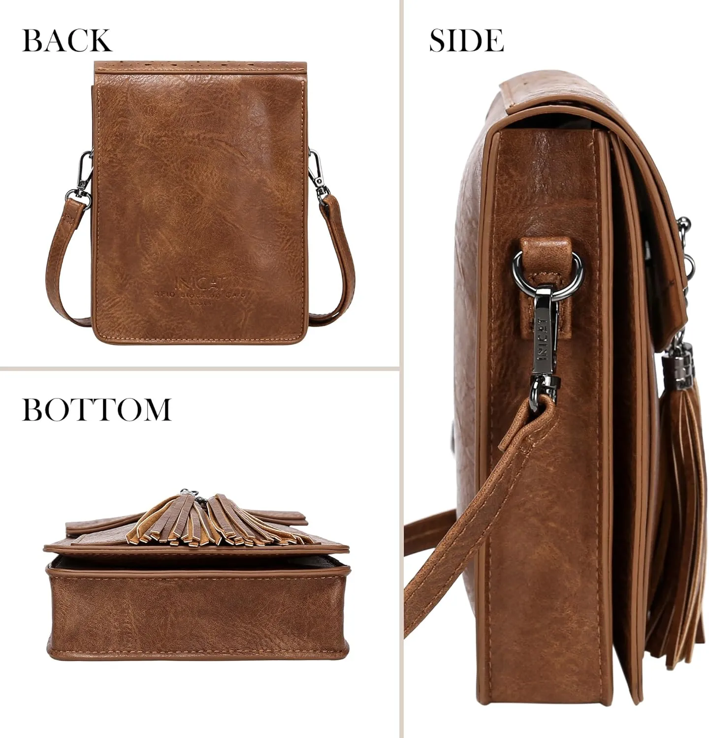 INICAT Small Crossbody Bags for Women Gifts for Teenage Girls Leather Cell Phone Purse