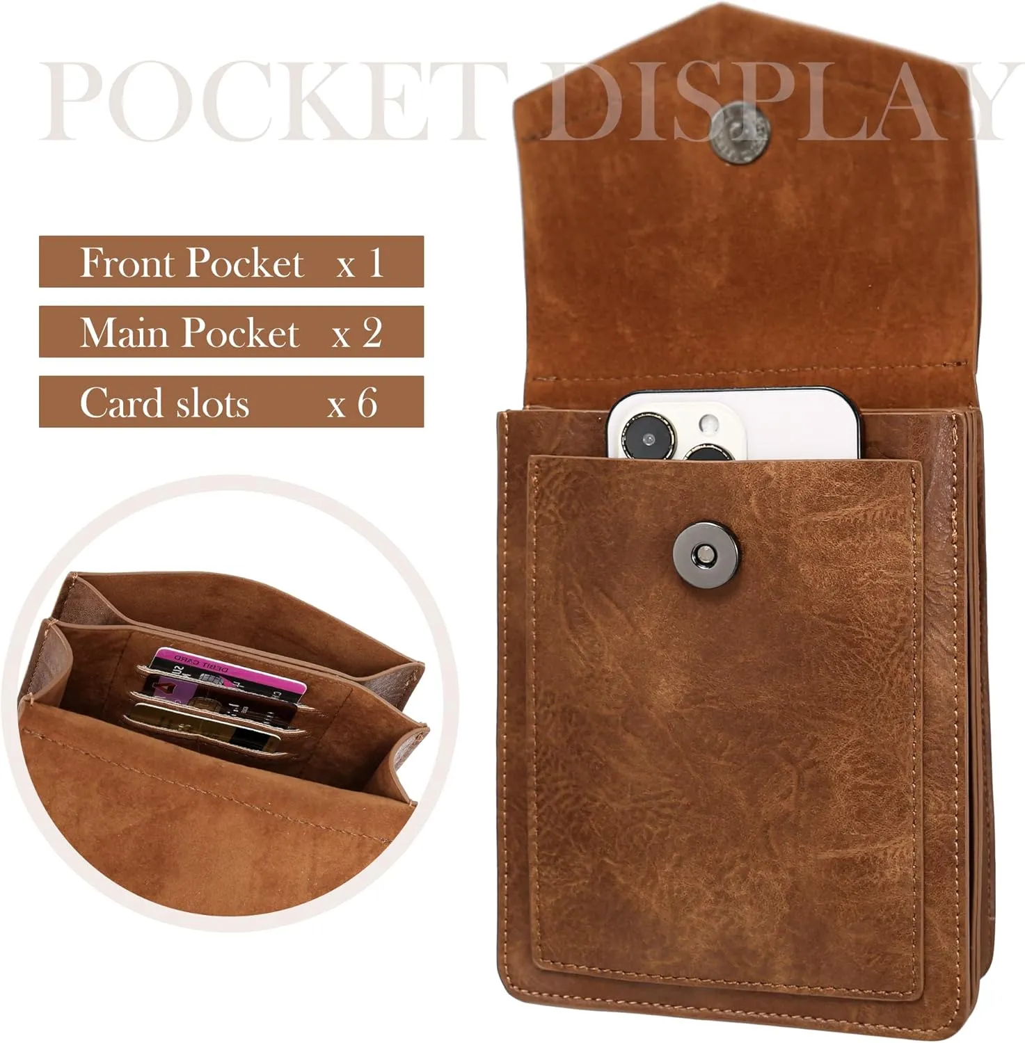 INICAT Small Crossbody Bags for Women Gifts for Teenage Girls Leather Cell Phone Purse