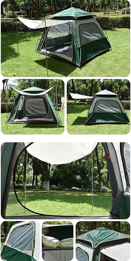 Instant Pop Up Camping Tent for 3 to 8 People Family Tent Double Layer Lightweight with Carry Bag for Outdoor Camping Hiking Climbing Fishing