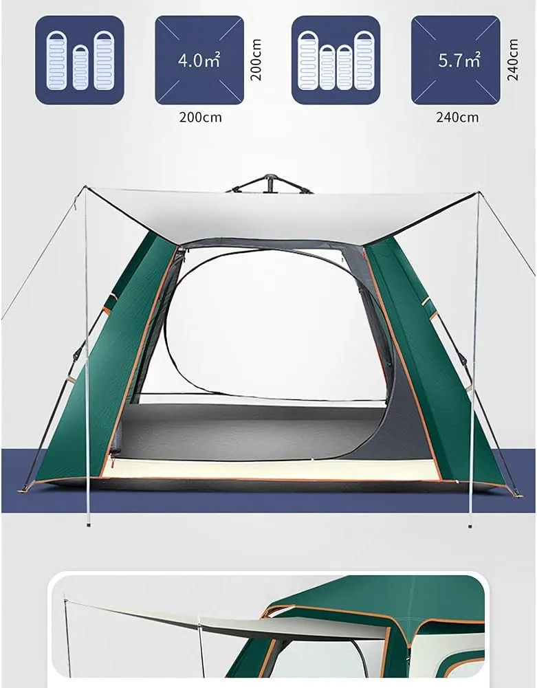 Instant Pop Up Camping Tent for 3 to 8 People Family Tent Double Layer Lightweight with Carry Bag for Outdoor Camping Hiking Climbing Fishing