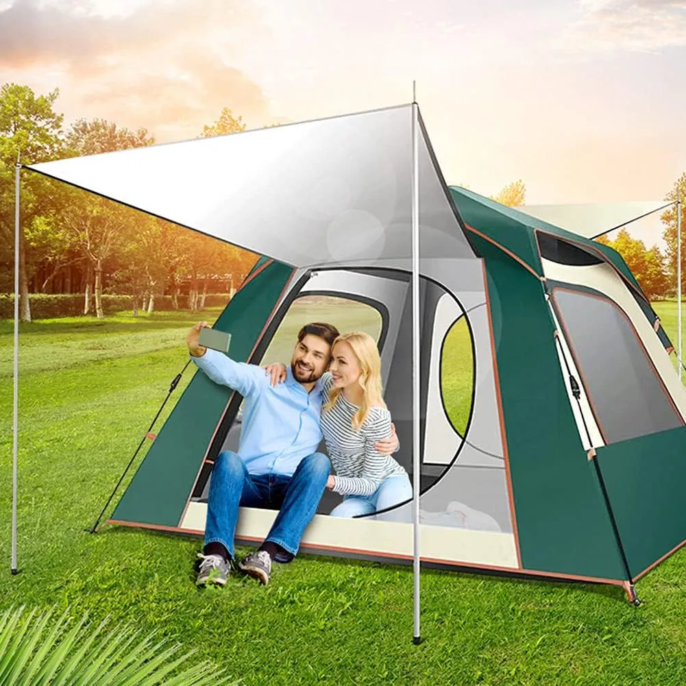 Instant Pop Up Camping Tent for 3 to 8 People Family Tent Double Layer Lightweight with Carry Bag for Outdoor Camping Hiking Climbing Fishing