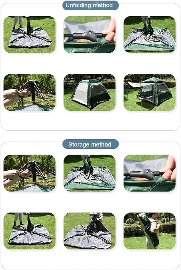 Instant Pop Up Camping Tent for 3 to 8 People Family Tent Double Layer Lightweight with Carry Bag for Outdoor Camping Hiking Climbing Fishing