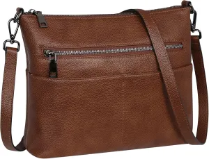 Iswee Leather Purses for Women Designer Shoulder Handbag Crossbody Purse