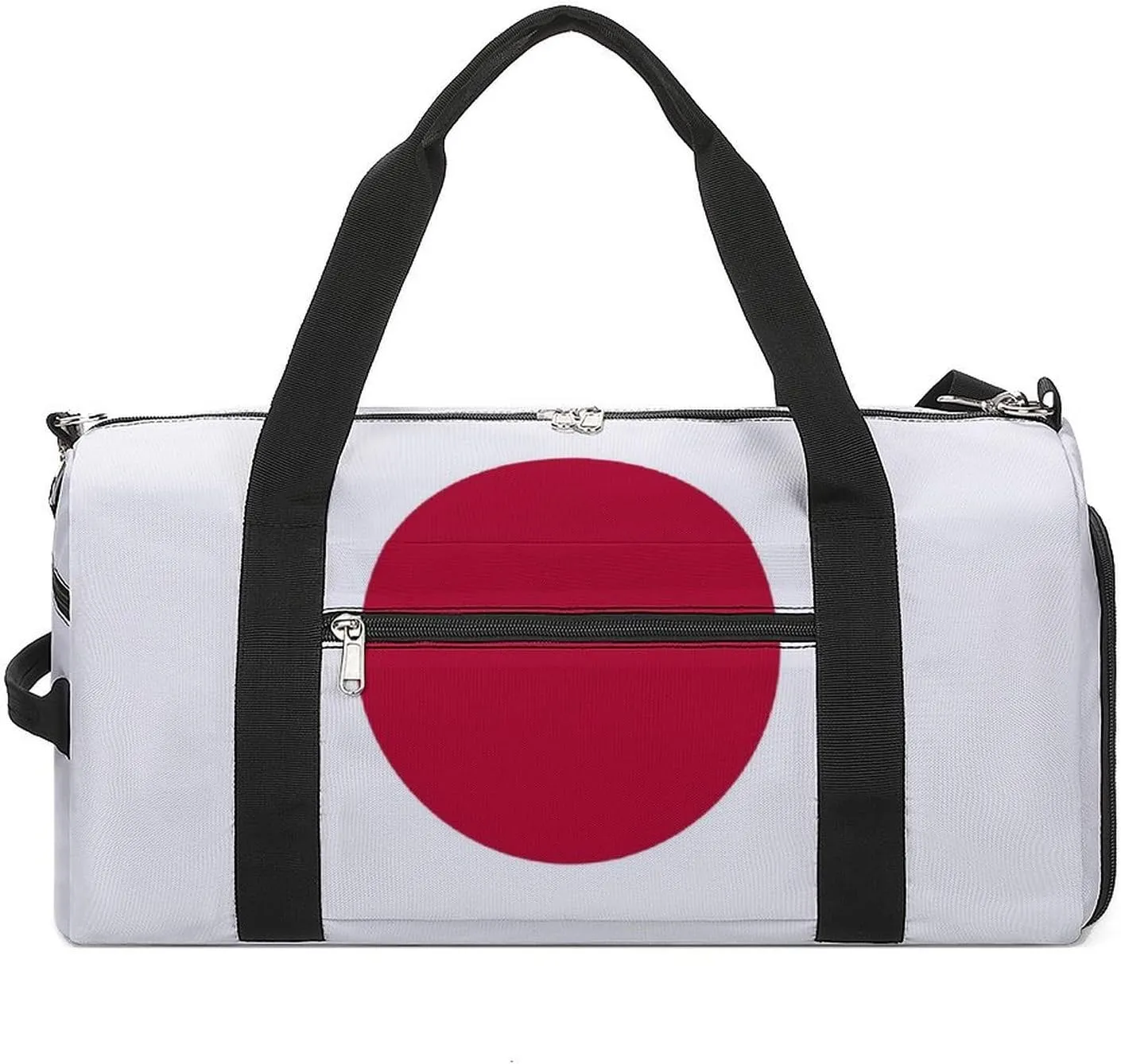 Japan Flag Duffel Bag for Men Women with Shoe Compartment Weekender Tote