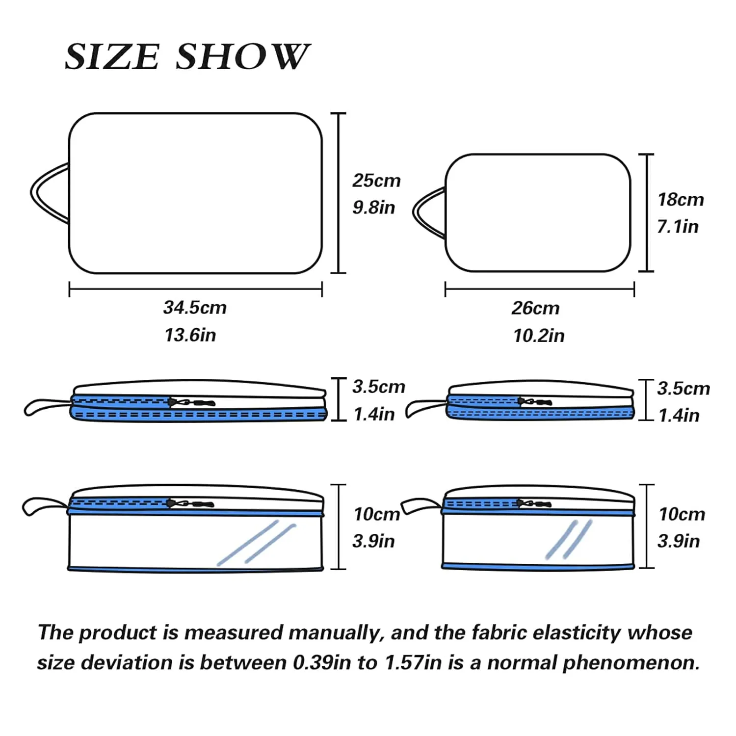 Japanese Traditional Waves Two White Cranes Chrysanthemum Flowers 3 Piece set Cubes Expandable Adjustable Luggage Packing Bags, Ultralight Organizer Accessories Travel Suitcase Compressible Bags