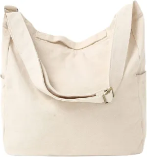 Jeelow Heavy Duty Canvas Travel Tote Handbag Shoulder Crossbody Bags Purse For Men & Women