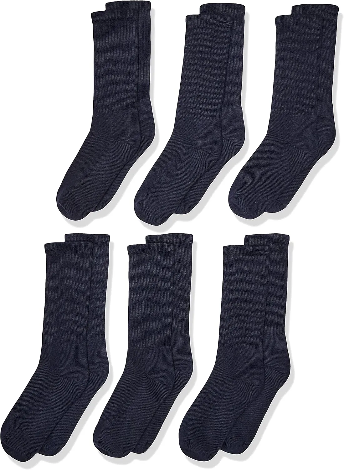 Jefferies Socks Boys' Little Seamless Half Cushion Sport Crew Socks 6 Pair Pack