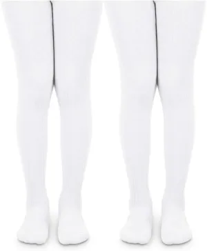 Jefferies Socks Girls Cable and Rib Dress School Uniform Tights 2 Pack