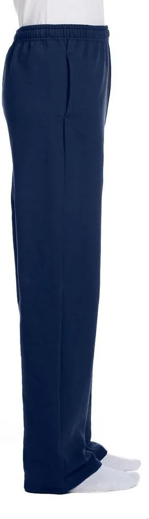 Jerzees Men's NuBlend Fleece Open Bottom Sweatpants with Pockets, Relaxed Fit, Cotton Blend