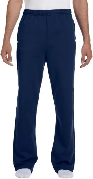 Jerzees Men's NuBlend Fleece Open Bottom Sweatpants with Pockets, Relaxed Fit, Cotton Blend