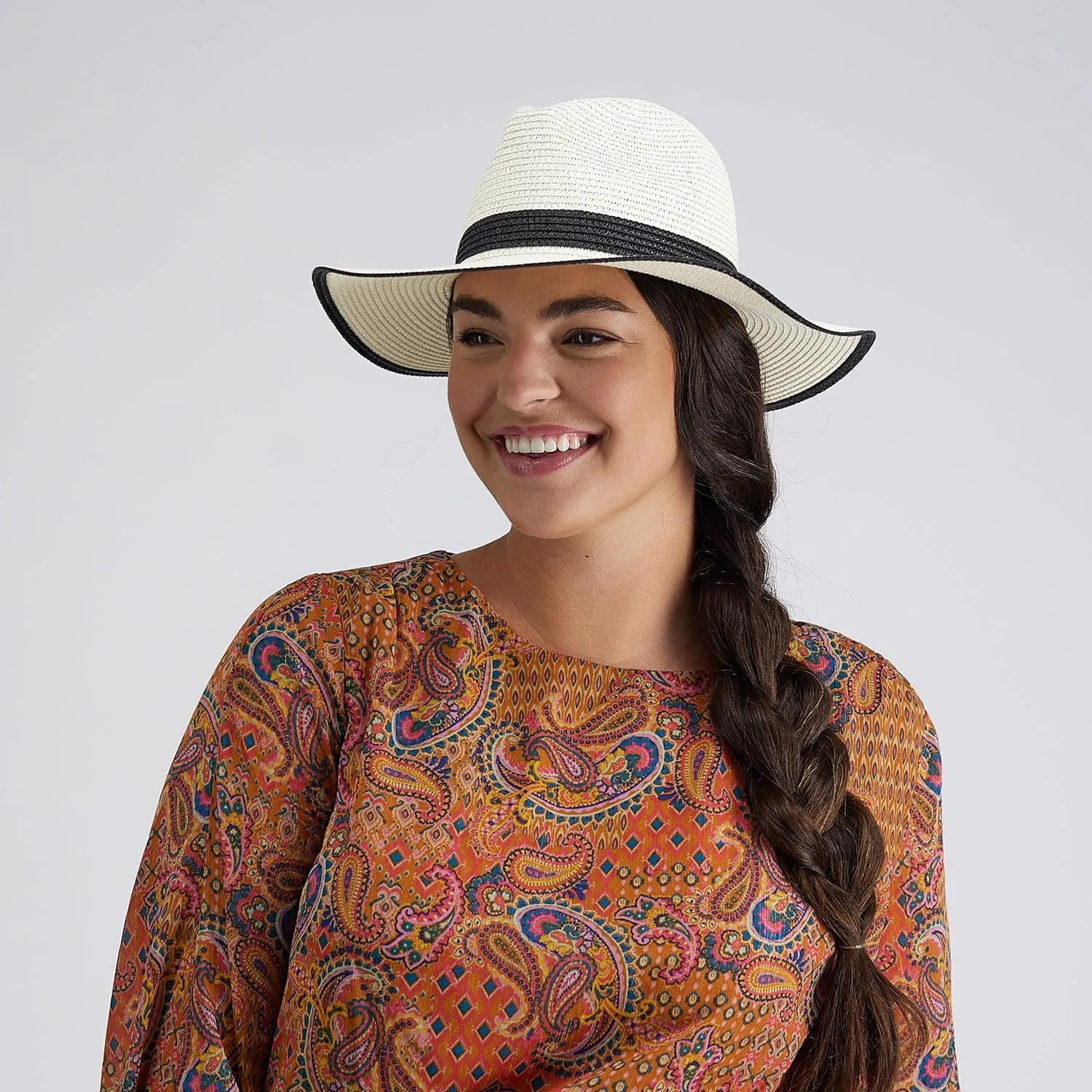 Jessica Simpson Women's Wide Brim Straw Hat