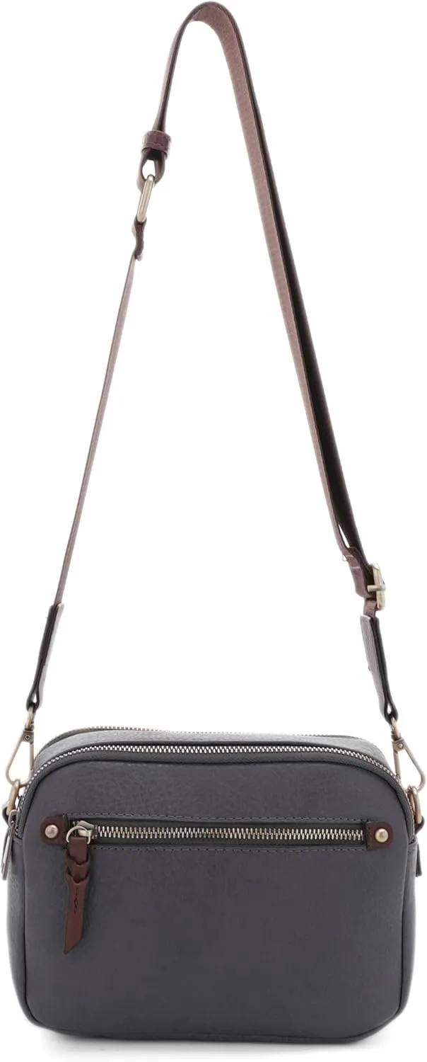 JESSIE & JAMES Small Concealed Carry Camera Crossbody Purse with Wide Shoulder Strap