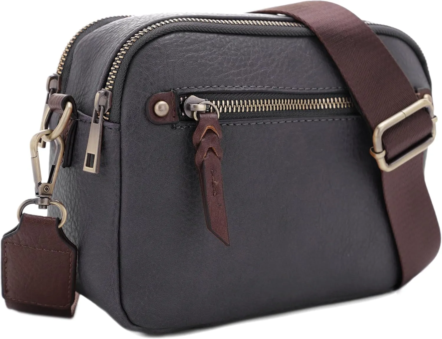 JESSIE & JAMES Small Concealed Carry Camera Crossbody Purse with Wide Shoulder Strap