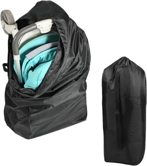 JIANWEI Stroller Travel Bag for Airplane, 117 x 53 x 33cm Pram/Car Seat Travel Bag with Shoulder Strap, Waterproof Baby Airplane Travel Accessories Gate Check Stroller Bag(Black)