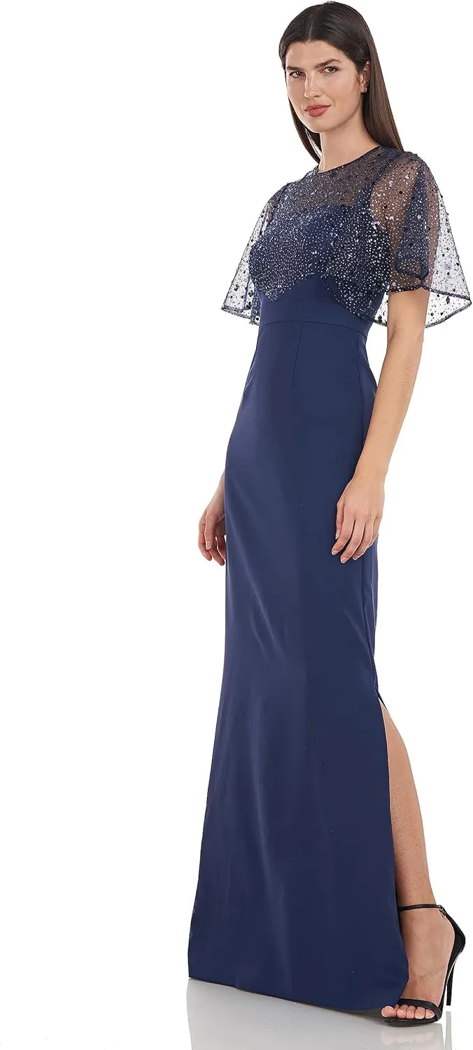 JS Collections Women's Journee Flutter A-line Gown