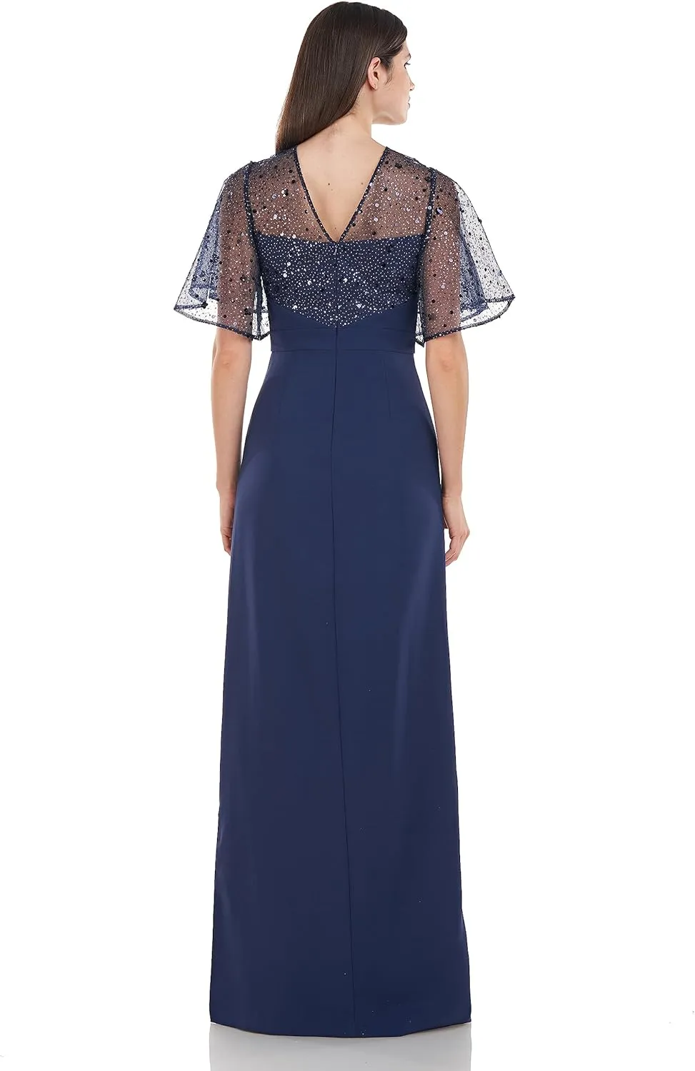 JS Collections Women's Journee Flutter A-line Gown