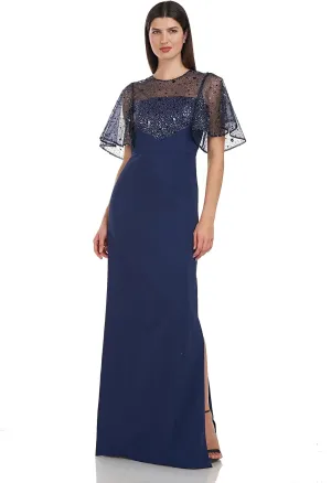 JS Collections Women's Journee Flutter A-line Gown