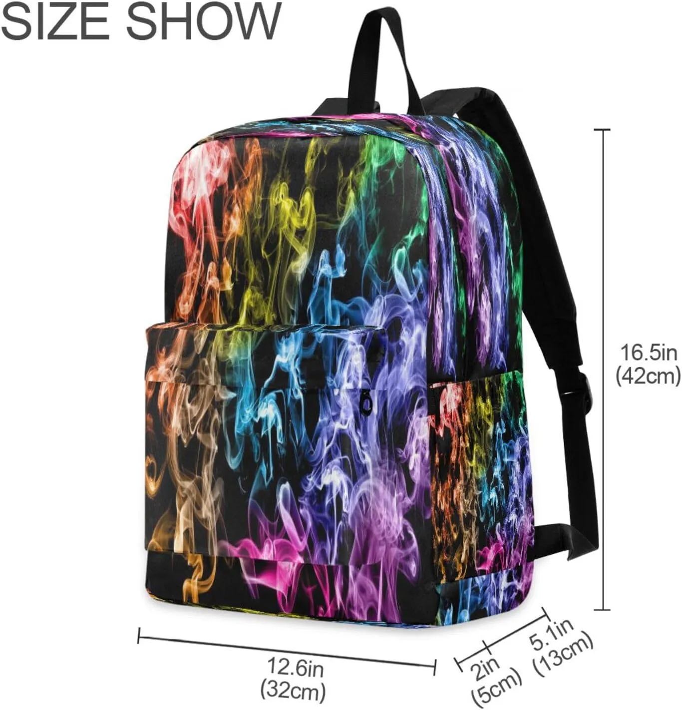 JSTEL Smoke Backpack Toddler Teenager School Backpack Smoke Kid Bookbag for Boys Girl Ages 5 to 19