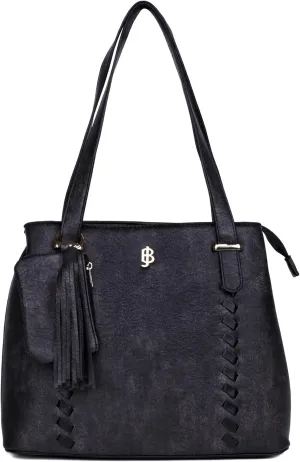 Julia Buxton Whip Stitch Vegan Leather Organizer Tote Bag