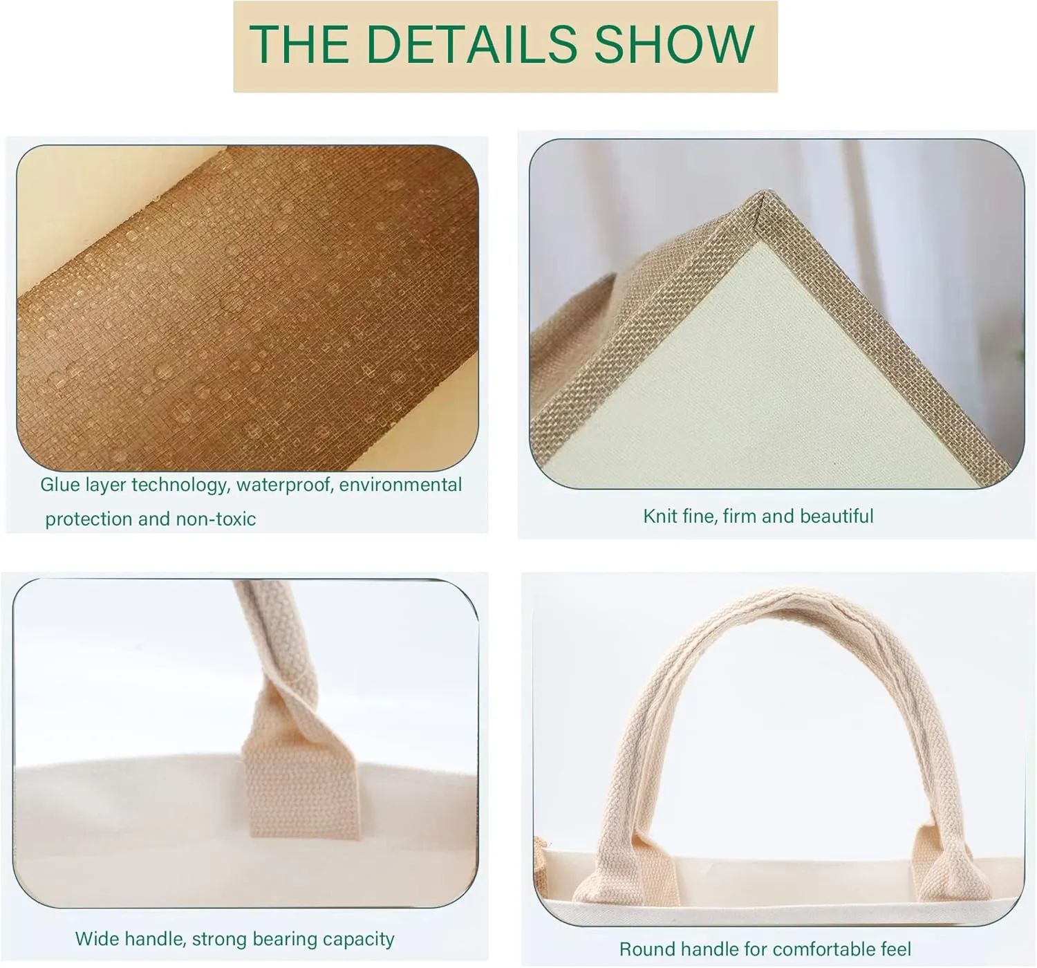 Jute tote bags with handles MEIANJUN Set of 6 Burlap Tote Bags Button Travel with Handle Grocery Bag Bridesmaid Bags Tote Bag for Beach wedding Shopping travel Arts and Crafts DIY 14.5*10.7*6.5[6pcs]