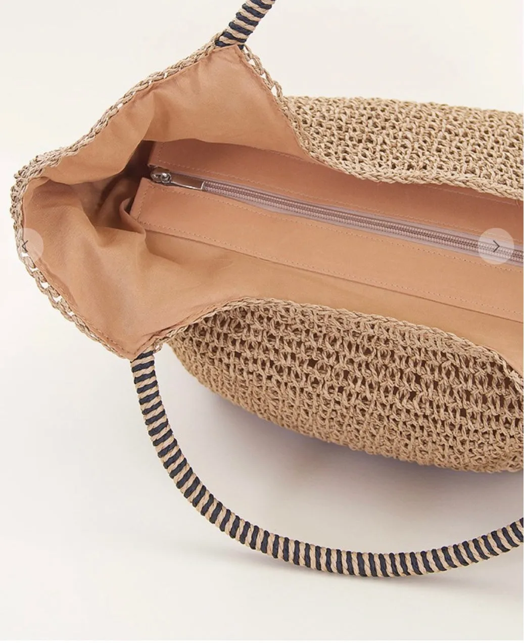 Khaki oversize Restort Straw Beach Tote Bag