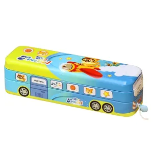 Kids Pencil Box – Multi-Compartment, Cartoon Design, Durable